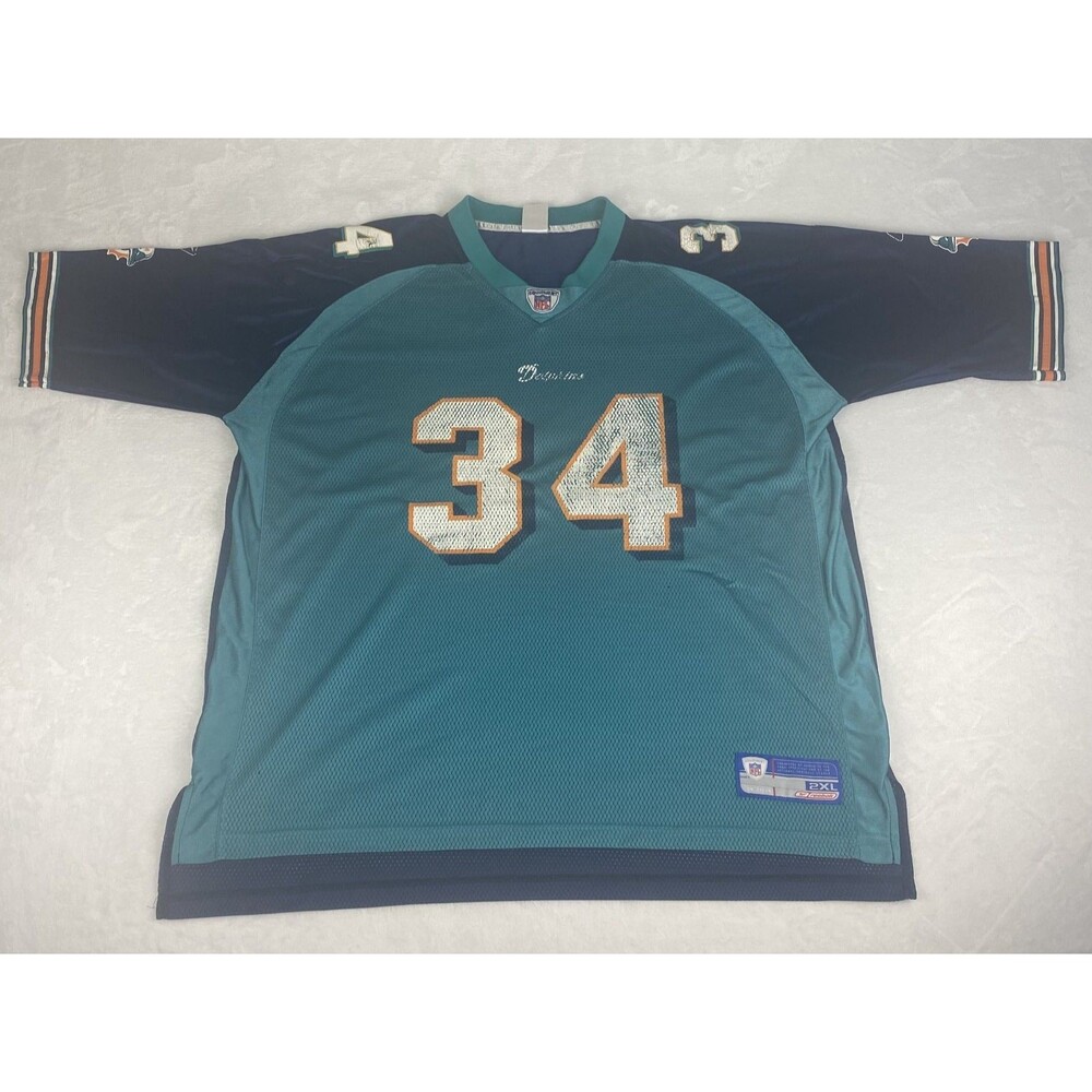 Vintage Reebok NFL Miami Dolphins Ricky Williams #34 Mens XXL 2XL Blue Green
